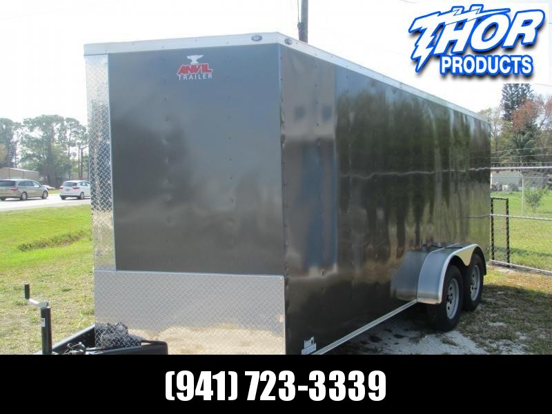 NEW 7X14 TA Enclosed Trailer Charcoal Ramp Radials 6'6" ht NEW 7X14 TA Enclosed Trailer Charcoal Ramp Radials 6'6" ht