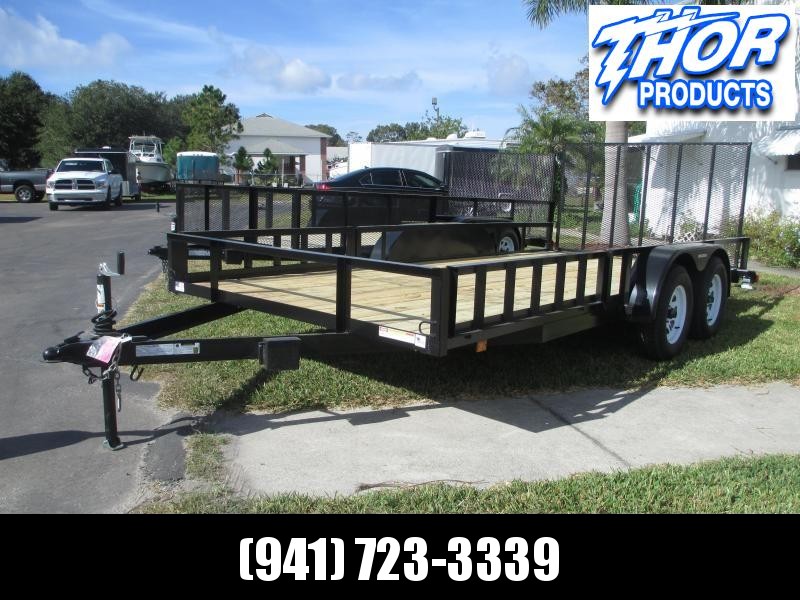 NEW 7X16 ATV TRAILER 2 axles w/1 brake Side and Rear Ramps NEW 7X16 ATV TRAILER 2 axles w/1 brake Side and Rear Ramps