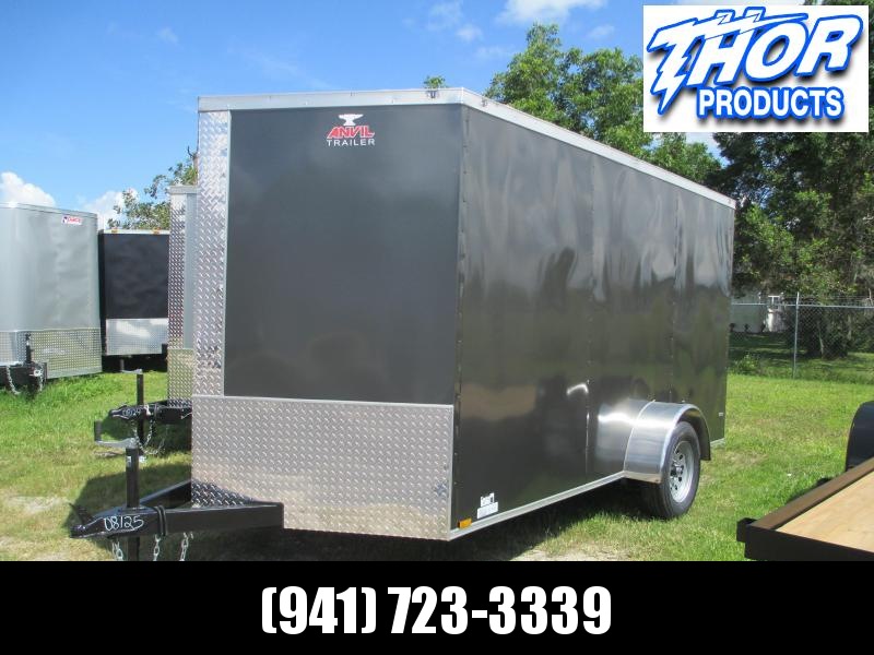 NEW 7X12 SA TRAILER W/RAMP CHARCOAL COLOR NEW 7X12 SA TRAILER W/RAMP CHARCOAL COLOR