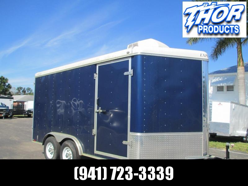 USED 8x14 7' Interior Height Enclosed Trailer * Blue * A/C double rear doors USED 8x14 7' Interior Height Enclosed Trailer * Blue * A/C double rear doors