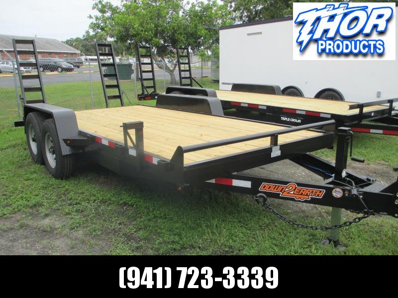 Down 2 Earth 6'10" x 16' TA Equipment Trailer 14K ADJ Coupler 7K Jack Down 2 Earth 6'10" x 16' TA Equipment Trailer 14K ADJ Coupler 7K Jack
