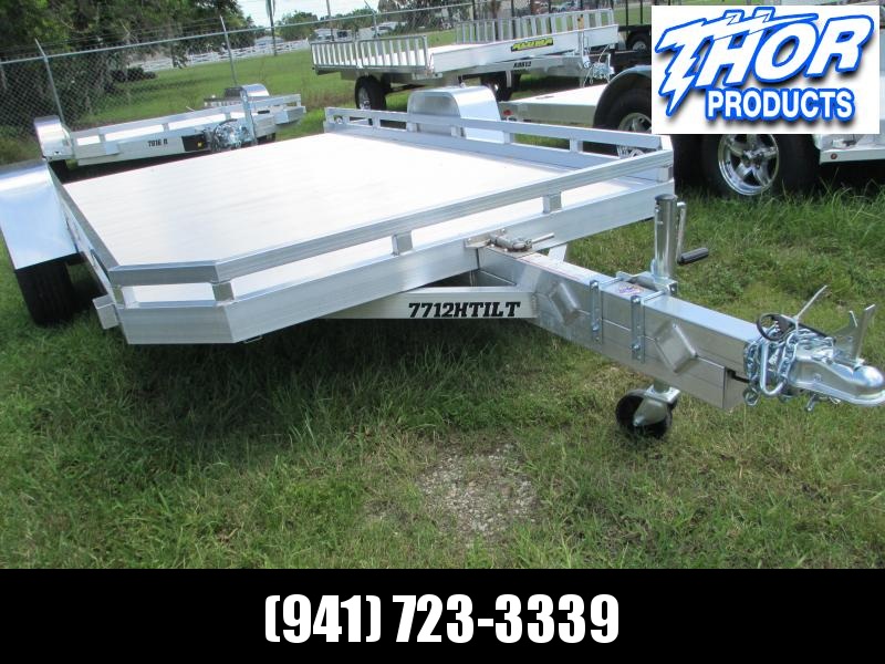 ALUMA 6'5" X 12' 1" SA 7712H TILT Bed Aluminum Trailer ALUMA 6'5" X 12' 1" SA 7712H TILT Bed Aluminum Trailer
