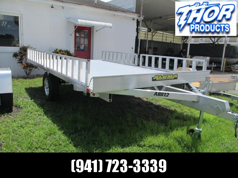 NEW 7'4" X 12'10" 3 Place ATV Trailer - ALUMINUM W/Ramp Rails NEW 7'4" X 12'10" 3 Place ATV Trailer - ALUMINUM W/Ramp Rails
