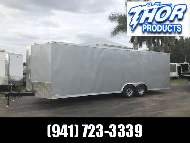8.5 X 24 V-nose 10K Car / Racing Trailer Silver w/60" tongue and Ramp 8.5 X 24 V-nose 10K Car / Racing Trailer Silver w/60" tongue and Ramp