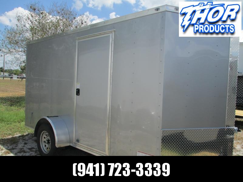 6 x 12 SA Trailer w/Ramp door side door RADIALS - SILVER 6 x 12 SA Trailer w/Ramp door side door RADIALS - SILVER
