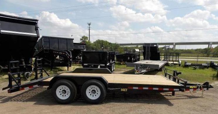 Big tex 14ET -18Ft Heavy Duty Tandem Axle Equipment Trailer With Knee Ramps Big tex 14ET -18Ft Heavy Duty Tandem Axle Equipment Trailer With Knee Ramps