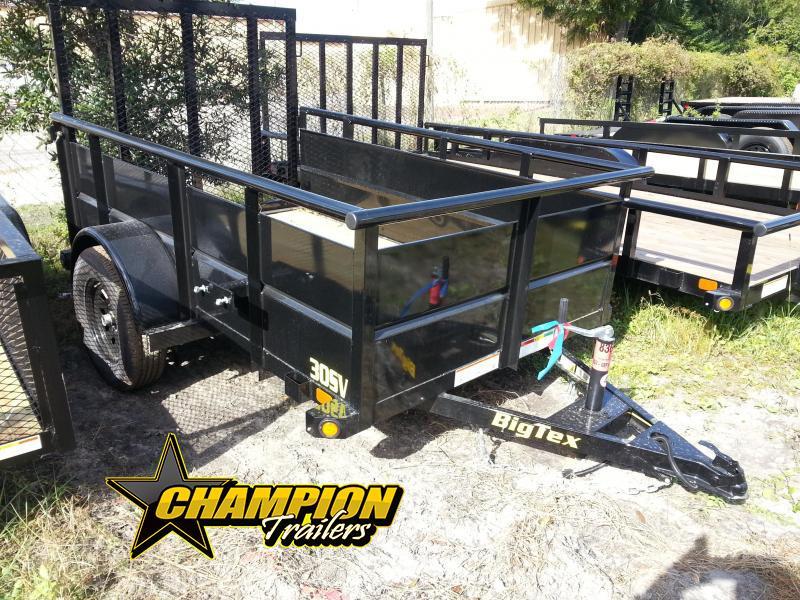 Big Tex 30SV-08BK 5 x 8 Utility Trailer Solid Sides Vanguard with 4' Ramp Gate Motorcycle Trailer Big Tex 30SV-08BK 5 x 8 Utility Trailer Solid Sides Vanguard with 4' Ramp Gate Motorcycle Trailer