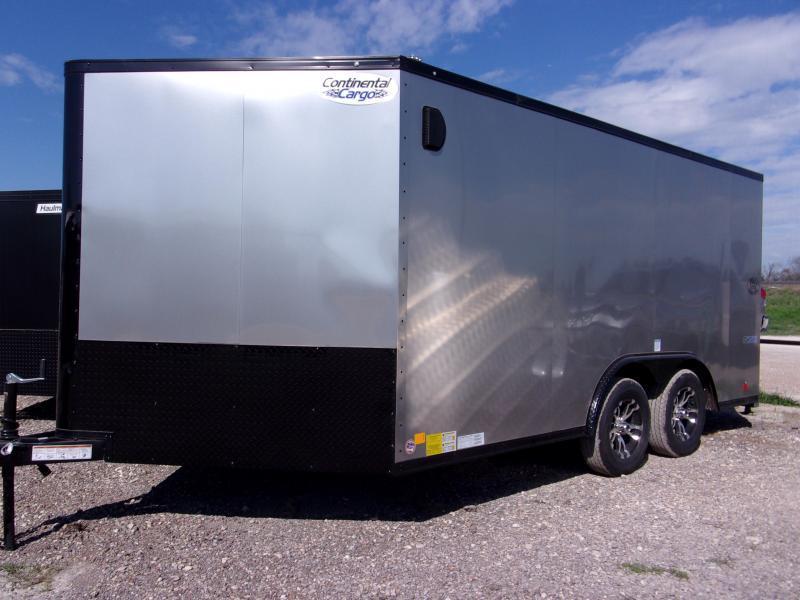 Continental Trailers 8.5x14+ 3 v silver BLACKED OUT trim LOADED Motorcycle Trailer Continental Trailers 8.5x14+ 3 v silver BLACKED OUT trim LOADED Motorcycle Trailer