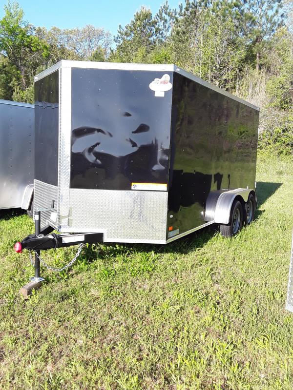Covered Wagon 7 x 14 Tandem Axles 2-3500lb Axles Black Barn Doors Covered Wagon 7 x 14 Tandem Axles 2-3500lb Axles Black Barn Doors