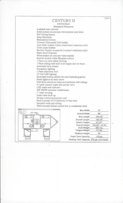 2019 Forest River 612SA 2 STALL Restroom / Shower Trailer 2019 Forest River 612SA 2 STALL Restroom / Shower Trailer