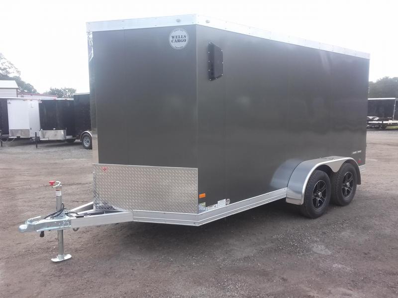 WAUV7X1422 WELLS CARGO 7X14 SILVER SPORT ALUMINUM ENCLOSED CARGO