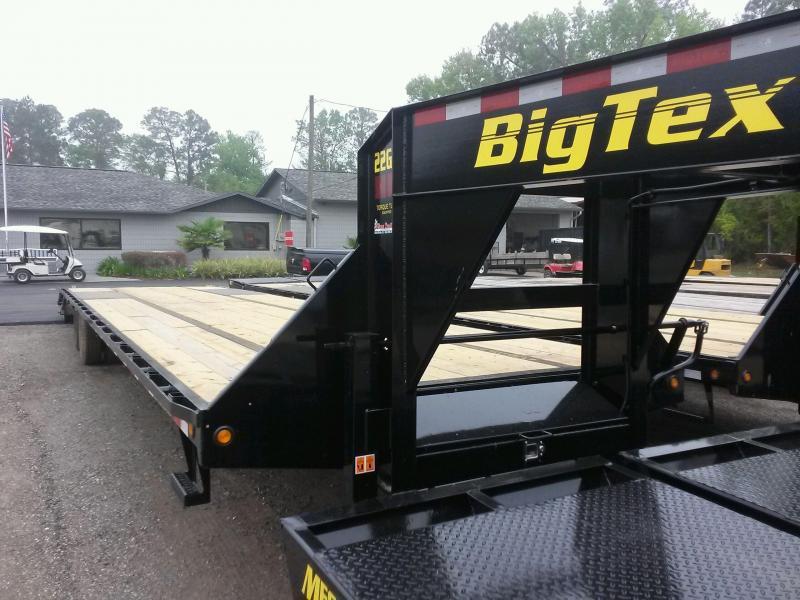 22GN-30BK+5MR BIG TEX 35' GOOSENECK DUAL TANDEM FLAT BED W/ MEGA RAMPS & FREE SPARE TIRE 22GN-30BK+5MR BIG TEX 35' GOOSENECK DUAL TANDEM FLAT BED W/ MEGA RAMPS & FREE SPARE TIRE