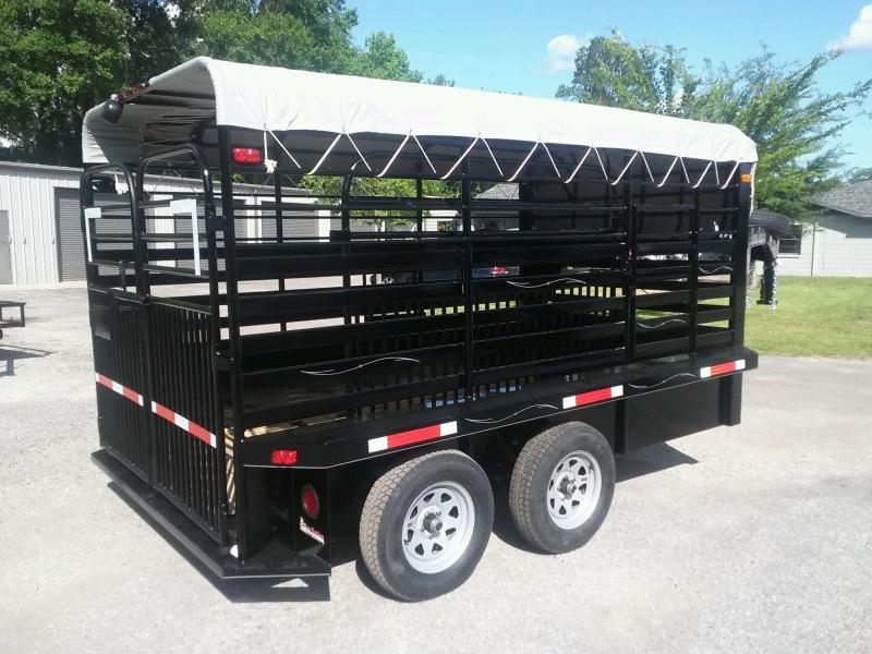ST1270G TEXAS TRAILERS 12' GOOSENECK STOCK TRAILER W/ OPEN ...