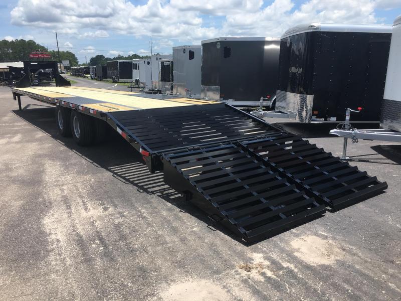 FB4024G TEXAS TRAILERS 40' GOOSENECK DECK OVER FLATBED W/ CUSTOM