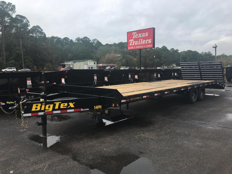14PH-25BK+5MR BIG TEX 30' FLATBED TRAILER W/ MEGA RAMPS 14PH-25BK+5MR BIG TEX 30' FLATBED TRAILER W/ MEGA RAMPS