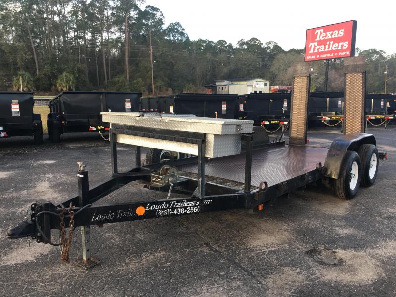 2008 LOUDO 5'8" X 14' STEEL DECK EQUIPMENT TRAILER W/ 6' RAMPS 2008 LOUDO 5'8" X 14' STEEL DECK EQUIPMENT TRAILER W/ 6' RAMPS