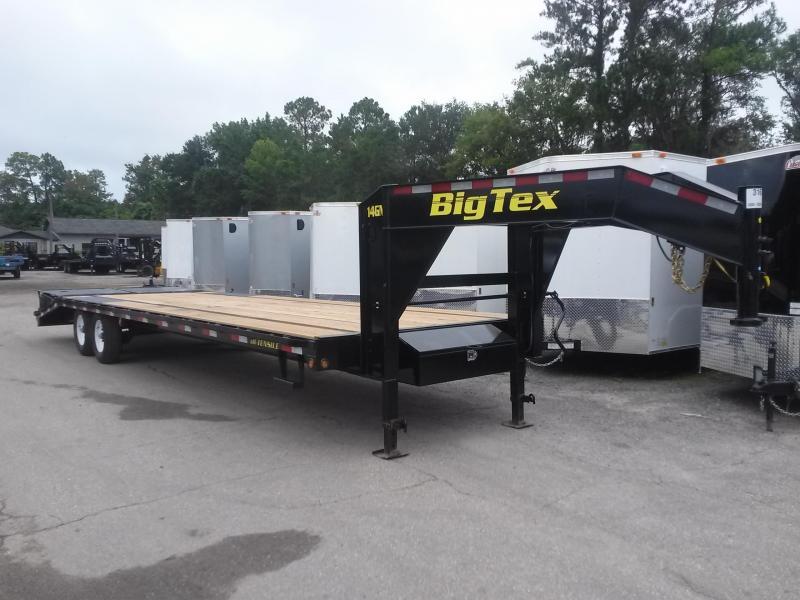 14GN-25BK+5MR BIG TEX 30' GOOSENECK TANDEM FLAT BED W/ MEGA RAMPS & FREE SPARE TIRE 14GN-25BK+5MR BIG TEX 30' GOOSENECK TANDEM FLAT BED W/ MEGA RAMPS & FREE SPARE TIRE