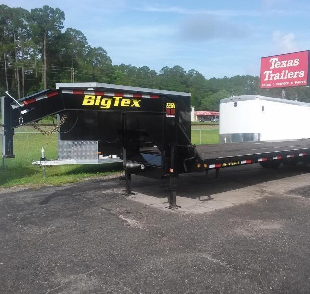 22GN-25BK+5MR BIG TEX 30' GOOSENECK DUAL TANDEM FLAT BED W/ MEGA RAMPS & FREE SPARE TIRE 22GN-25BK+5MR BIG TEX 30' GOOSENECK DUAL TANDEM FLAT BED W/ MEGA RAMPS & FREE SPARE TIRE