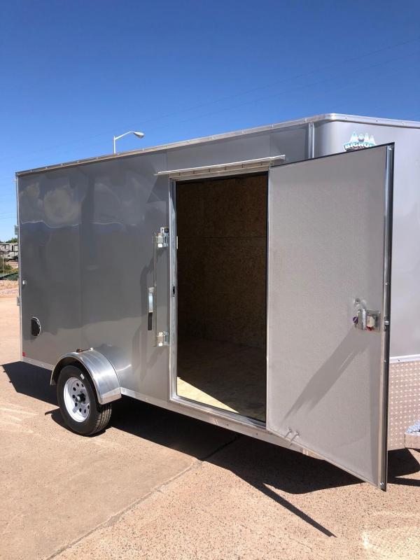 2020 R&M 6x12 v-nose (Silver) Enclosed Cargo Trailer-Silver 2020 R&M 6x12 v-nose (Silver) Enclosed Cargo Trailer-Silver