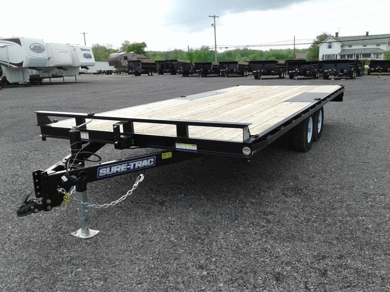2019 Sure-Trac 8.5x20 10K Flat Deck Deckover Equipment Trailer 2019 Sure-Trac 8.5x20 10K Flat Deck Deckover Equipment Trailer