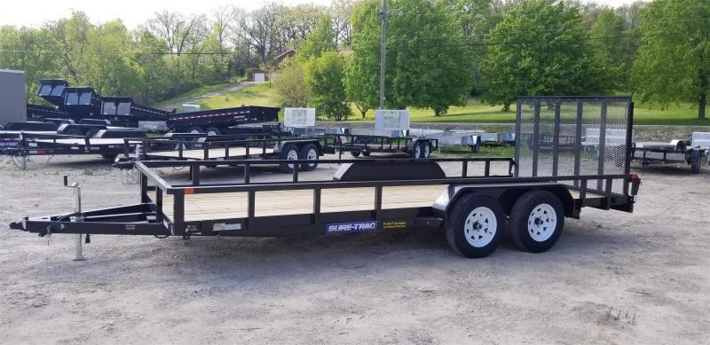 2019 Sure-Trac 7x18 Tube Top Utility Trailer w/Spring Assisted Gate 7k 2019 Sure-Trac 7x18 Tube Top Utility Trailer w/Spring Assisted Gate 7k
