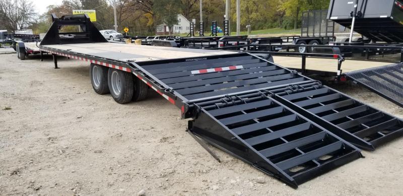 2019 Sure-Trac 8.5x25+5 Gooseneck Treated Deck Equipment Trailer Heavy Duty w/Full Width Ramps 20k 2019 Sure-Trac 8.5x25+5 Gooseneck Treated Deck Equipment Trailer Heavy Duty w/Full Width Ramps 20k