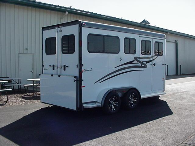 Hawk Elite Classic 2H Warmblood Size Straight Load - Dress/Tack Room - Ramp Behind Doors- Rumber Floor Hawk Elite Classic 2H Warmblood Size Straight Load - Dress/Tack Room - Ramp Behind Doors- Rumber Floor