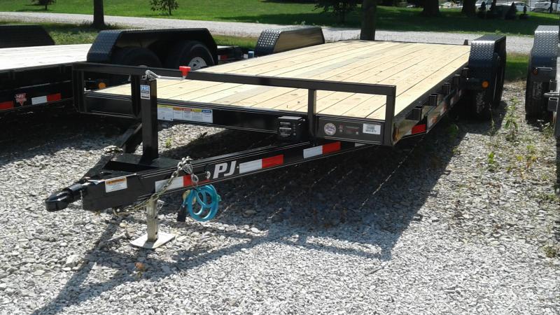2020 22 (20+2) TA PJ Trailers CE222 Equipment Trailer - Rear Slide In Ramps (GVW: 9899) 2020 22 (20+2) TA PJ Trailers CE222 Equipment Trailer - Rear Slide In Ramps (GVW: 9899)