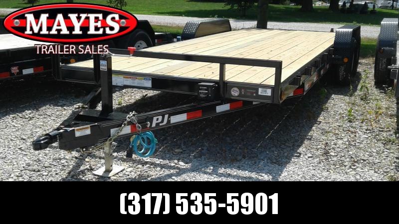 2020 83x22 (20+2) TA PJ Trailers CE222 Equipment Trailer - Rear Slide In Ramps (GVW: 9899) 2020 83x22 (20+2) TA PJ Trailers CE222 Equipment Trailer - Rear Slide In Ramps (GVW: 9899)