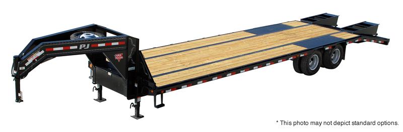 2020 25' Low Pro Gooseneck PJ Trailers 25' Low-Pro Flatdeck with Duals Trailer - Flip Over Monster Ramps (GVW: 25000) 2020 25' Low Pro Gooseneck PJ Trailers 25' Low-Pro Flatdeck with Duals Trailer - Flip Over Monster Ramps (GVW: 25000)
