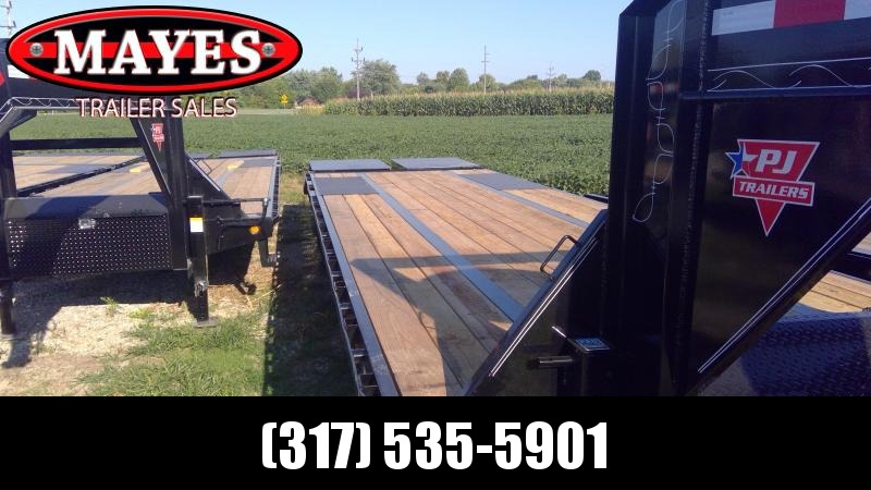 2020 102x25 Foot (20+5) TA PJ Trailers LD252 Equipment Trailer - Gooseneck - Flip Over Monster Ramps (GVW: 25000) 2020 102x25 Foot (20+5) TA PJ Trailers LD252 Equipment Trailer - Gooseneck - Flip Over Monster Ramps (GVW: 25000)
