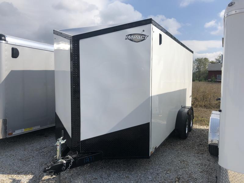 2019 7x16 Impact Trailers ITT716TA2 Enclosed Cargo Trailer - White - Ramp Door (GVW: 7000#) 2019 7x16 Impact Trailers ITT716TA2 Enclosed Cargo Trailer - White - Ramp Door (GVW: 7000#)
