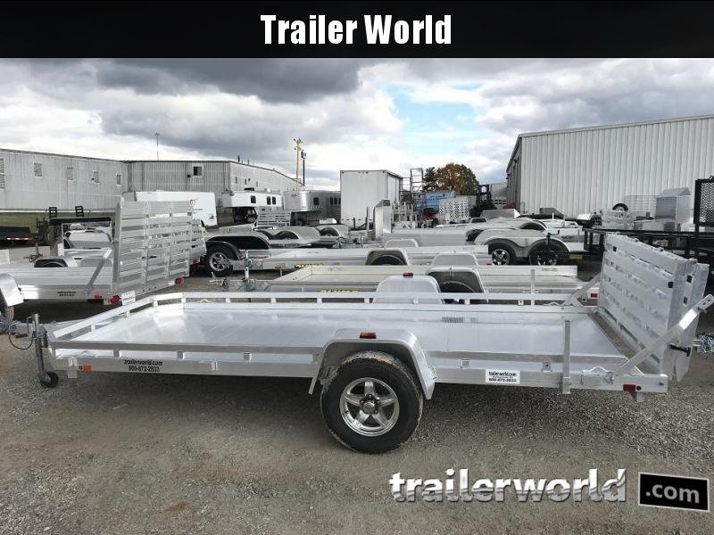 2017 Aluma 7814S 14' Aluminum Utility Trailer Bi-Fold Gate 2017 Aluma 7814S 14' Aluminum Utility Trailer Bi-Fold Gate
