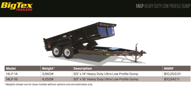 2019 BIG TEX 14LP-14 2019 BIG TEX 14LP-14