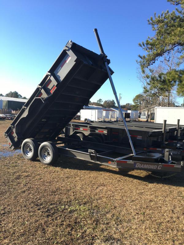 2019 Diamond C Trailers 14' Low Profile Super Heavy Duty 7 GA Steel Dump Trailer with Trunnion Hoist & 24" side walls 2019 Diamond C Trailers 14' Low Profile Super Heavy Duty 7 GA Steel Dump Trailer with Trunnion Hoist & 24" side walls