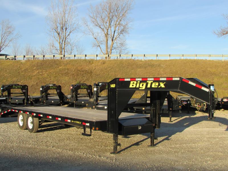 2019 Big Tex Trailers 25' Flatbed Gooseneck Trailer Flatbed, Dump