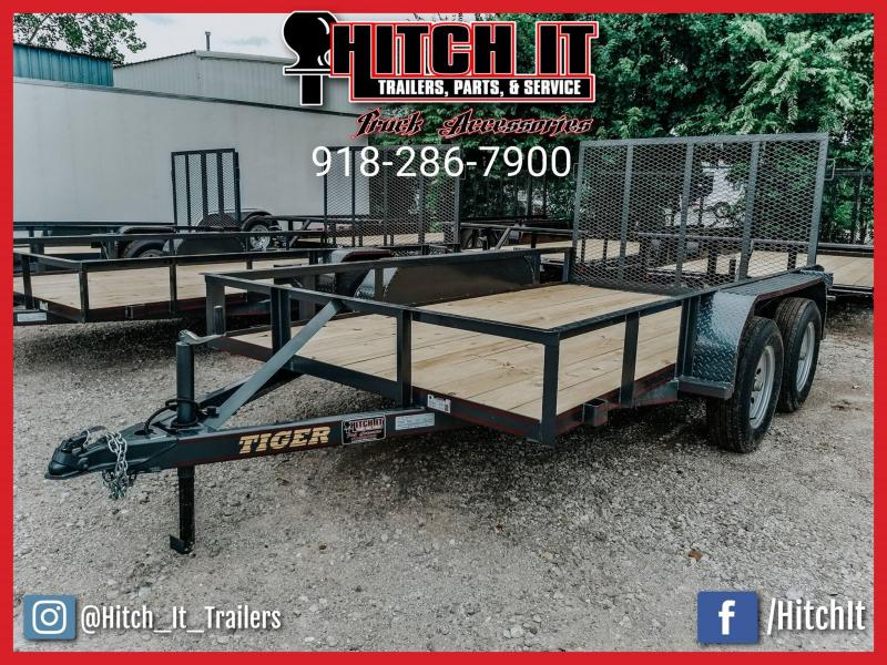 Tiger 77 X 12 Charcoal Tandem Axle Utility Trailer w/ Ramp Gate 3500 lb axles Tiger 77 X 12 Charcoal Tandem Axle Utility Trailer w/ Ramp Gate 3500 lb axles
