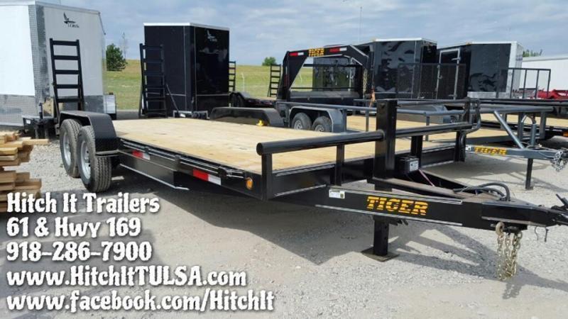 83 x 20 Heavy Duty Flatbed Trailer Tandem 7000# 83 x 20 Heavy Duty Flatbed Trailer Tandem 7000#