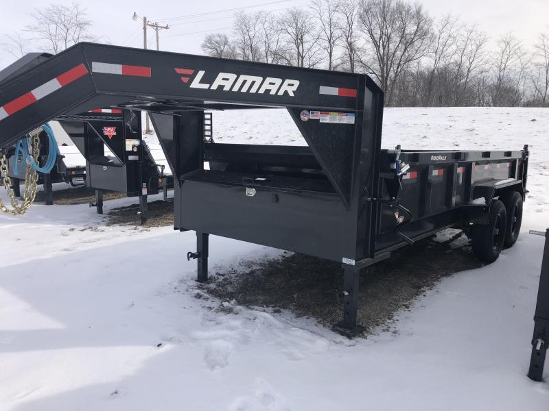 2019 LAMAR 83x16 GOOSENECK LOPRO DUMP TRAILER WITH 36" SIDES 2019 LAMAR 83x16 GOOSENECK LOPRO DUMP TRAILER WITH 36" SIDES
