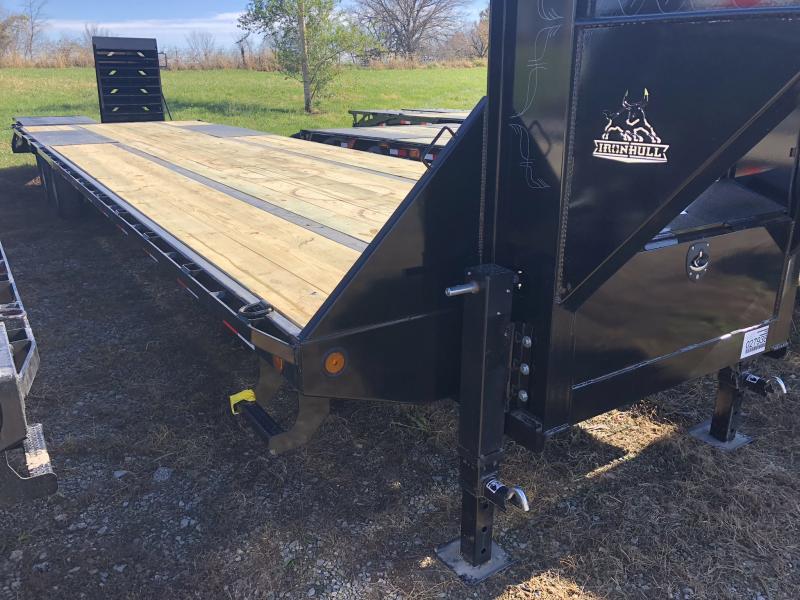 2019 IRON BULL 102X36 GOOSENECK LOPRO DECKOVER FLATBED TRAILER WITH 10K