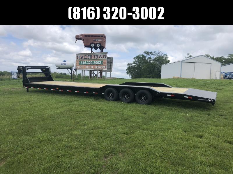 2019 LAMAR 102 X 38 GOOSENECK EQUIPMENT HAULER TRIPLE AXLE TRAILER WITH DRIVE OVER FENDERS 2019 LAMAR 102 X 38 GOOSENECK EQUIPMENT HAULER TRIPLE AXLE TRAILER WITH DRIVE OVER FENDERS