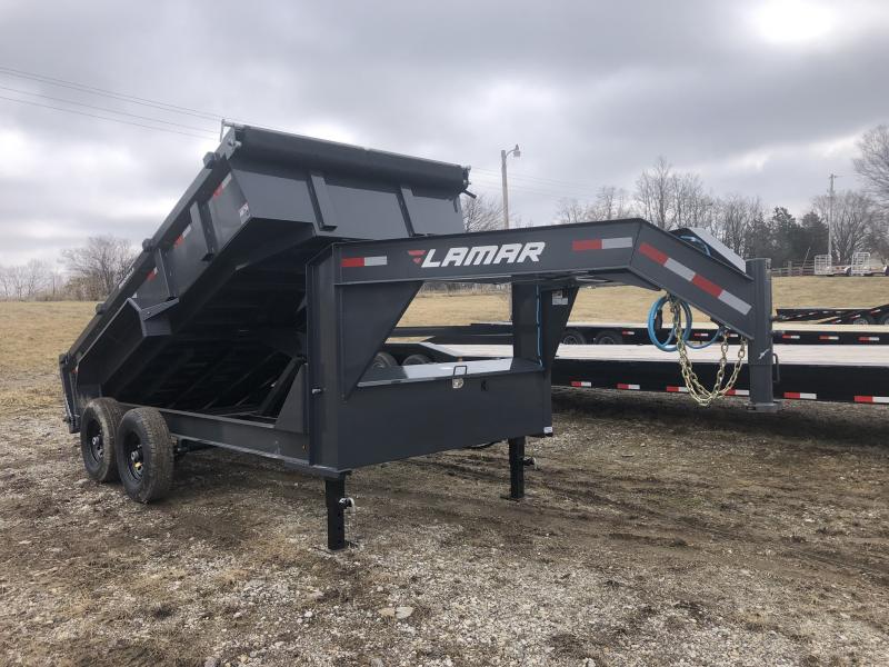 2019 LAMAR 83X14 GOOSENECK LOPRO DUMP TRAILER 2019 LAMAR 83X14 GOOSENECK LOPRO DUMP TRAILER