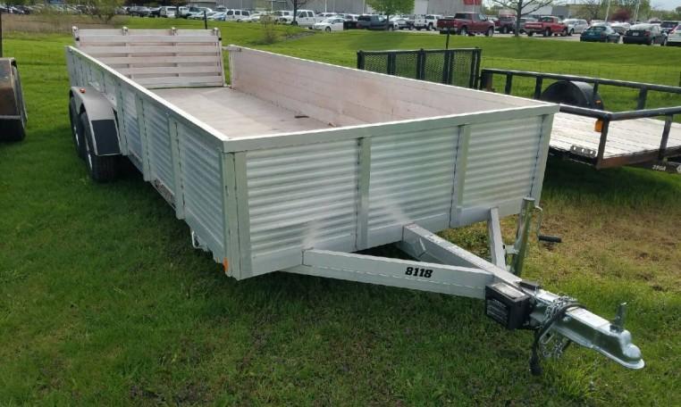 2014 USED Aluma 8118 TA Utility Trailer 2014 USED Aluma 8118 TA Utility Trailer