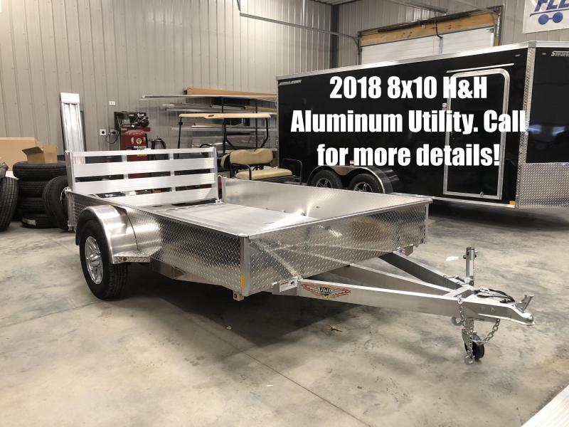 2018 8x10 H&H Aluminum Utility Trailer. 03720 2018 8x10 H&H Aluminum Utility Trailer. 03720