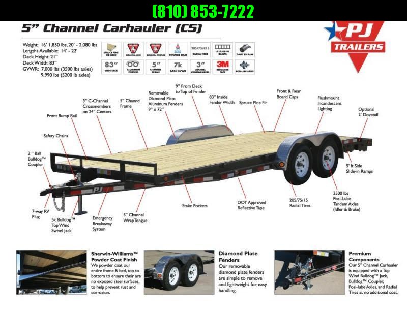 2019 PJ Trailers Heavy Duty Car Hauler Trailer w/ Ramps #0175 2019 PJ Trailers Heavy Duty Car Hauler Trailer w/ Ramps #0175