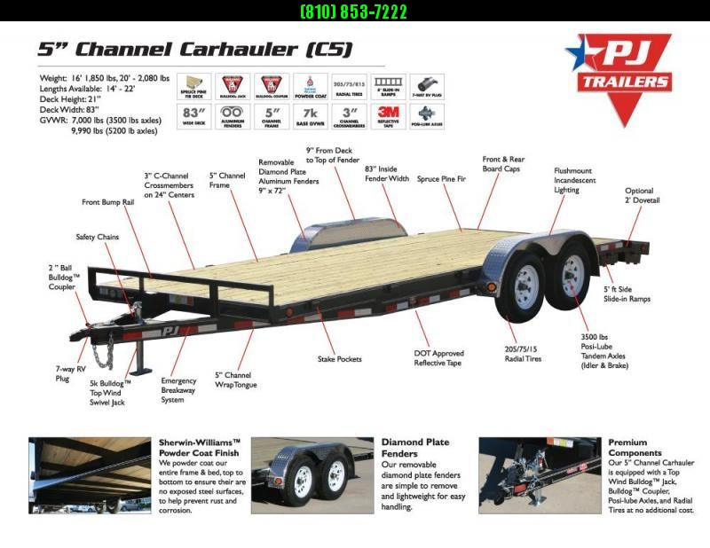 2019 PJ Trailers Heavy Duty Car Hauler Trailer w/ Ramps #0175 2019 PJ Trailers Heavy Duty Car Hauler Trailer w/ Ramps #0175