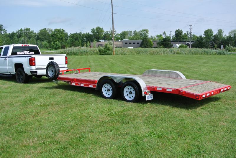 2019 RED PJ Trailers Heavy Duty Car Hauler Trailer w/ Ramps #3554 2019 RED PJ Trailers Heavy Duty Car Hauler Trailer w/ Ramps #3554