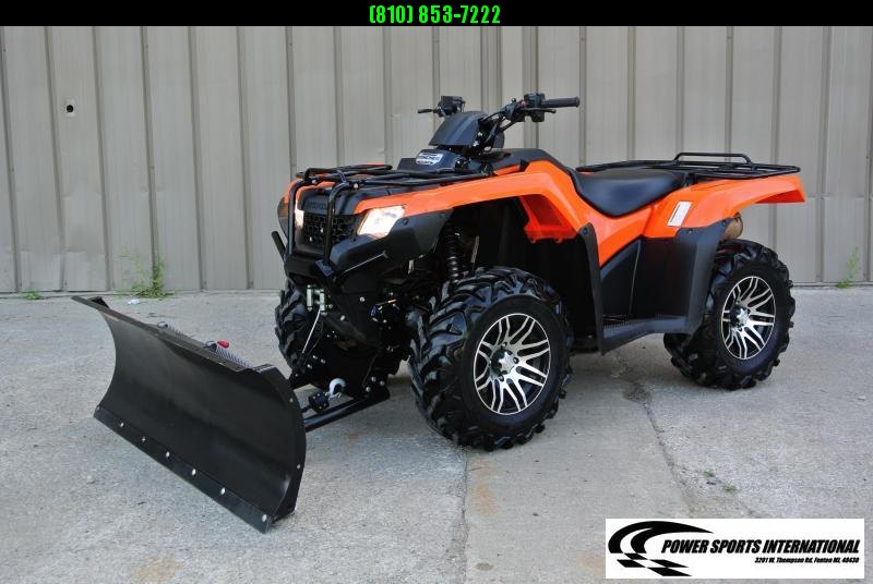 2014 HONDA TRX420FA1E FOURTRAX RANCHER (4X4 AUTOMATIC TRANSMISSION) ORANGE WITH WARN Plow 2014 HONDA TRX420FA1E FOURTRAX RANCHER (4X4 AUTOMATIC TRANSMISSION) ORANGE WITH WARN Plow
