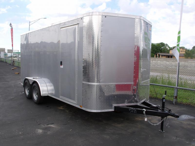 Enclosed Trailer 7 X 16 Ramp 6' 6" Interior Height Silver Mist Color ALL Tube Construction Enclosed Trailer 7 X 16 Ramp 6' 6" Interior Height Silver Mist Color ALL Tube Construction