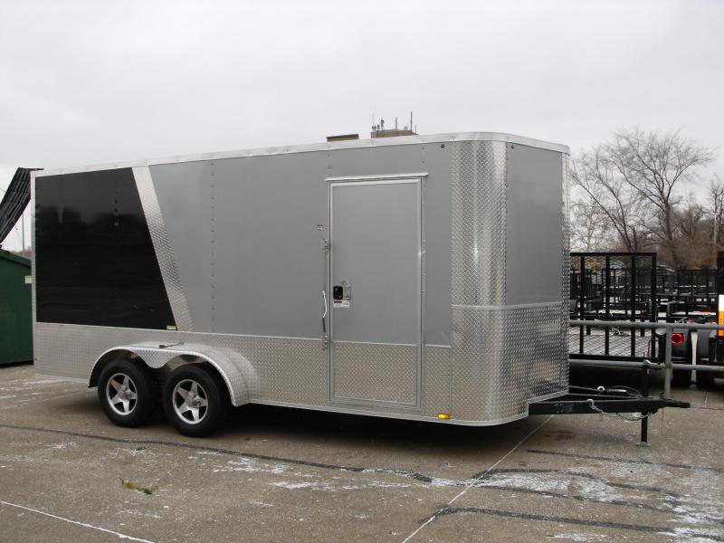 Enclosed Trailer 7 X 16 Ramp 7' Height TWO Tone SilverMist/Black 7000 GVW ALL Tube Construction 4 WL Brakes (Cash Option Here) Enclosed Trailer 7 X 16 Ramp 7' Height TWO Tone SilverMist/Black 7000 GVW ALL Tube Construction 4 WL Brakes (Cash Option Here)